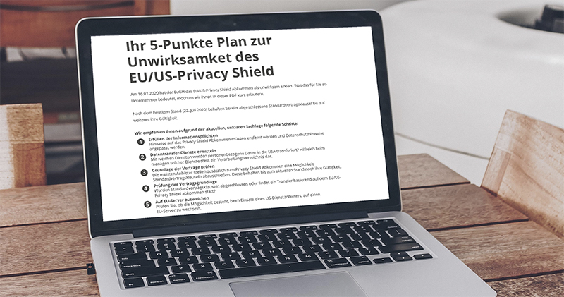 Bild privacy shield Ihr 5-Punkte Plan zur Unwirksamkeit des EU/US-Privacy Shields